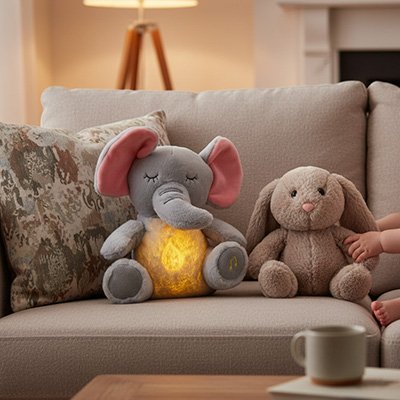 Peluche qui respire rassurant 