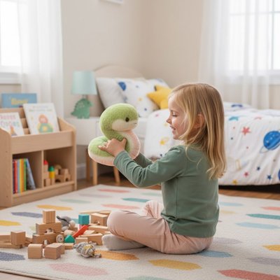 Peluche serpent à offrir comme cadeau original pour enfant