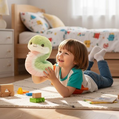 Peluche serpent douce pour enfant