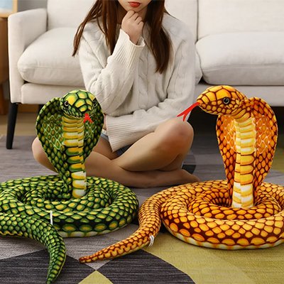 Peluche serpent jaune bébé 