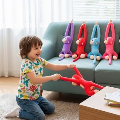 Peluche singe pour enfant et bébé