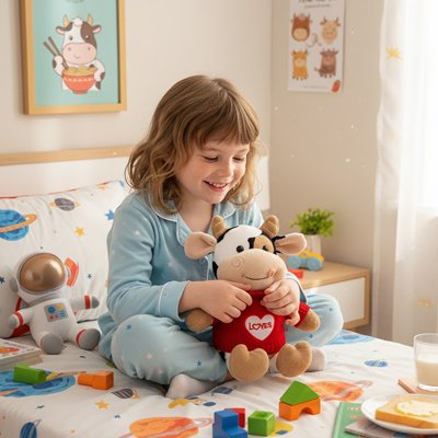 Peluche vache ami des enfants