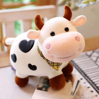 Peluche vache Lamia des bébés