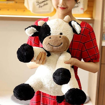 Peluche vache moelleuse adaptée aux enfants