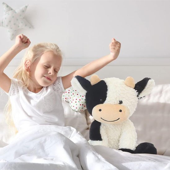 Peluche vache pour les moments de jeu et de calme