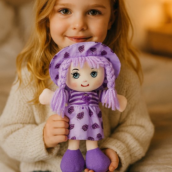 Poupée chiffon servant de doudou rassurant pour enfant