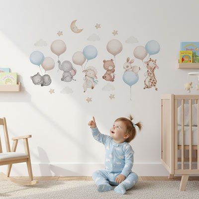 Stickers muraux colorés pour décoration intérieure 