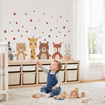 Stickers muraux enfant colorés pour décoration intérieure