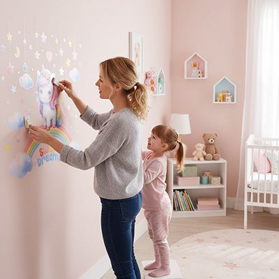 Stickers muraux enfant colorés pour décoration intérieure 
