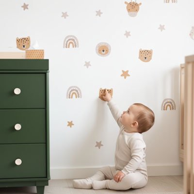 Stickers muraux enfant utilisés pour personnaliser un mur