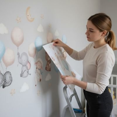 Stickers muraux enfant utilisés pour personnaliser un mur