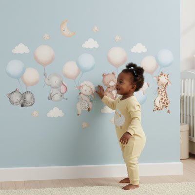 Stickers muraux utilisés pour personnaliser un mur