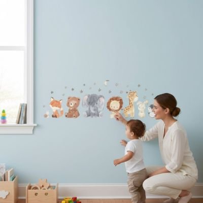 Stickers muraux utilisés pour personnaliser un mur