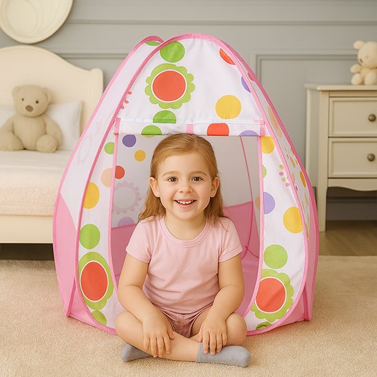 Tente enfant  colorée, cabane de jeu intérieure pour fille et garçon