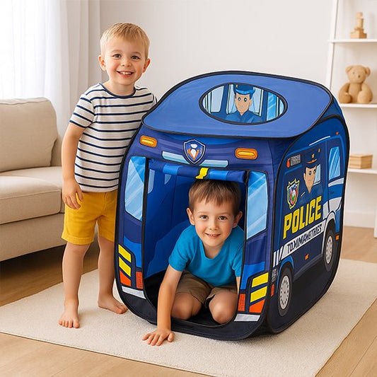 Tente enfant installée comme espace de jeu dans une chambre