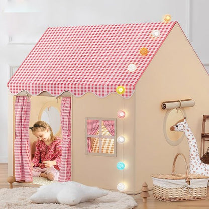 Tente enfant utilisée comme refuge calme dans une chambre