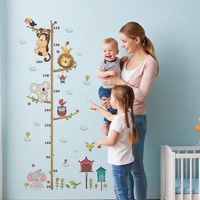 Toise avec illustrations adaptée à la chambre enfant