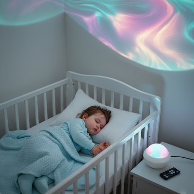 Veilleuse projection pour bébé favorisant un environnement rassurant et propice à l’endormissement
